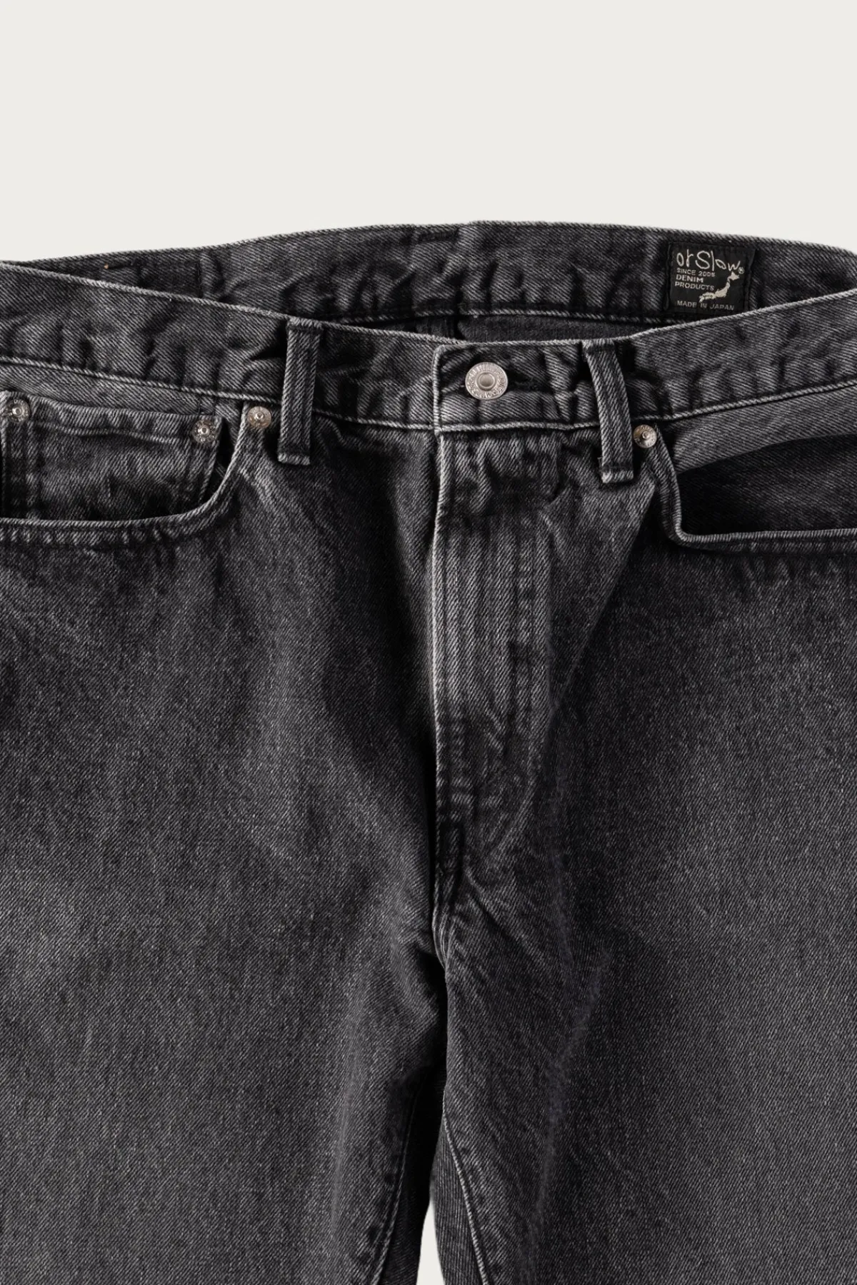 orSlow 107 Ivy Denim - Black Denim Stone< Denim
