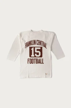 Warehouse & Co. 3/4 Sleeve Football Tee Franklin Central - Off White< Shirts