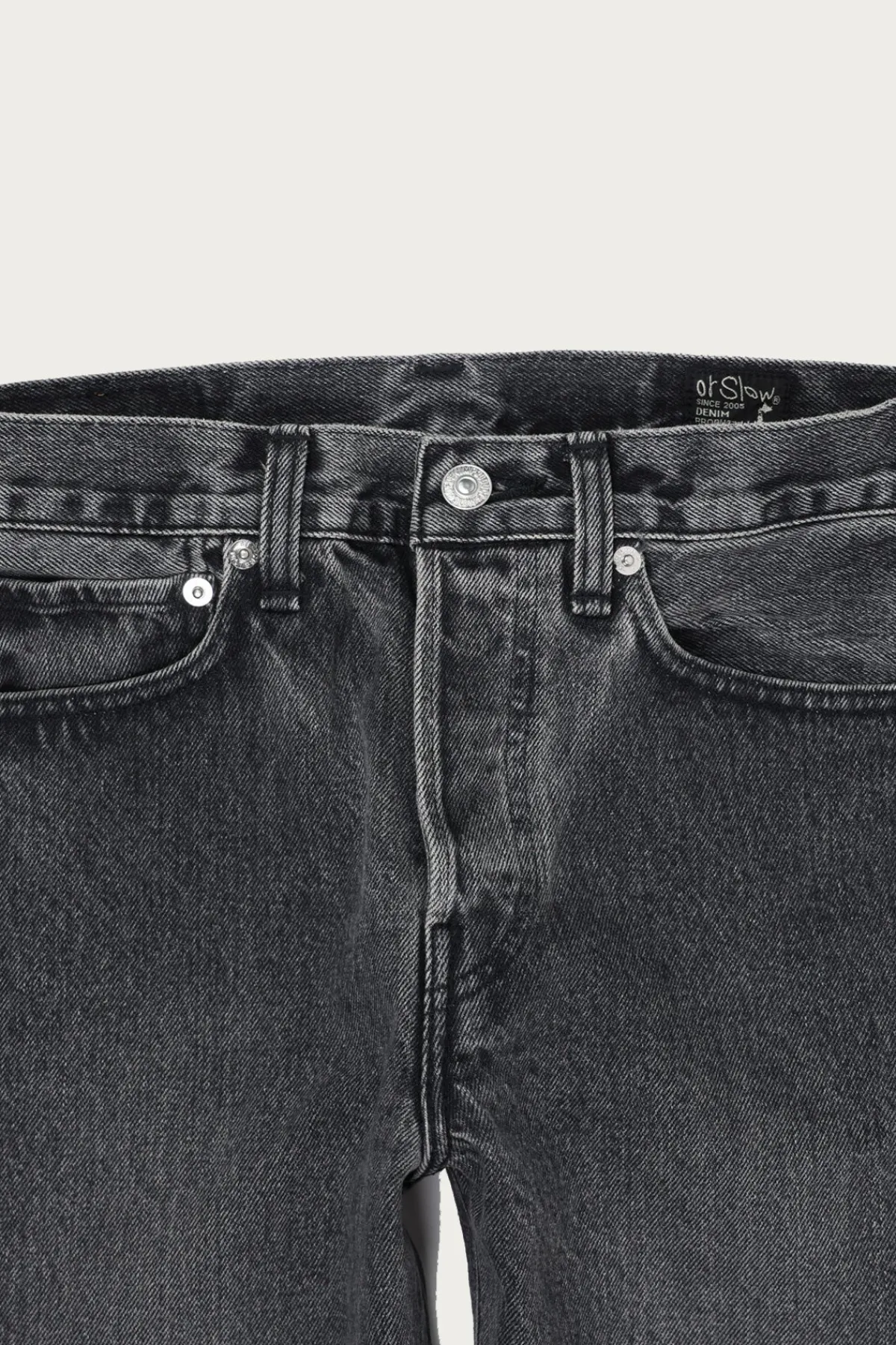 orSlow 105 Standard Denim - Black Denim Stone< Denim