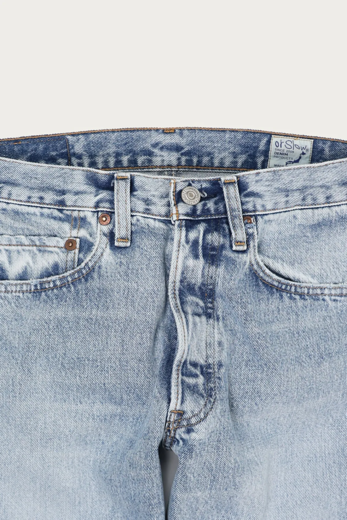orSlow 105 Standard Denim - 90's Sky Blue< Denim