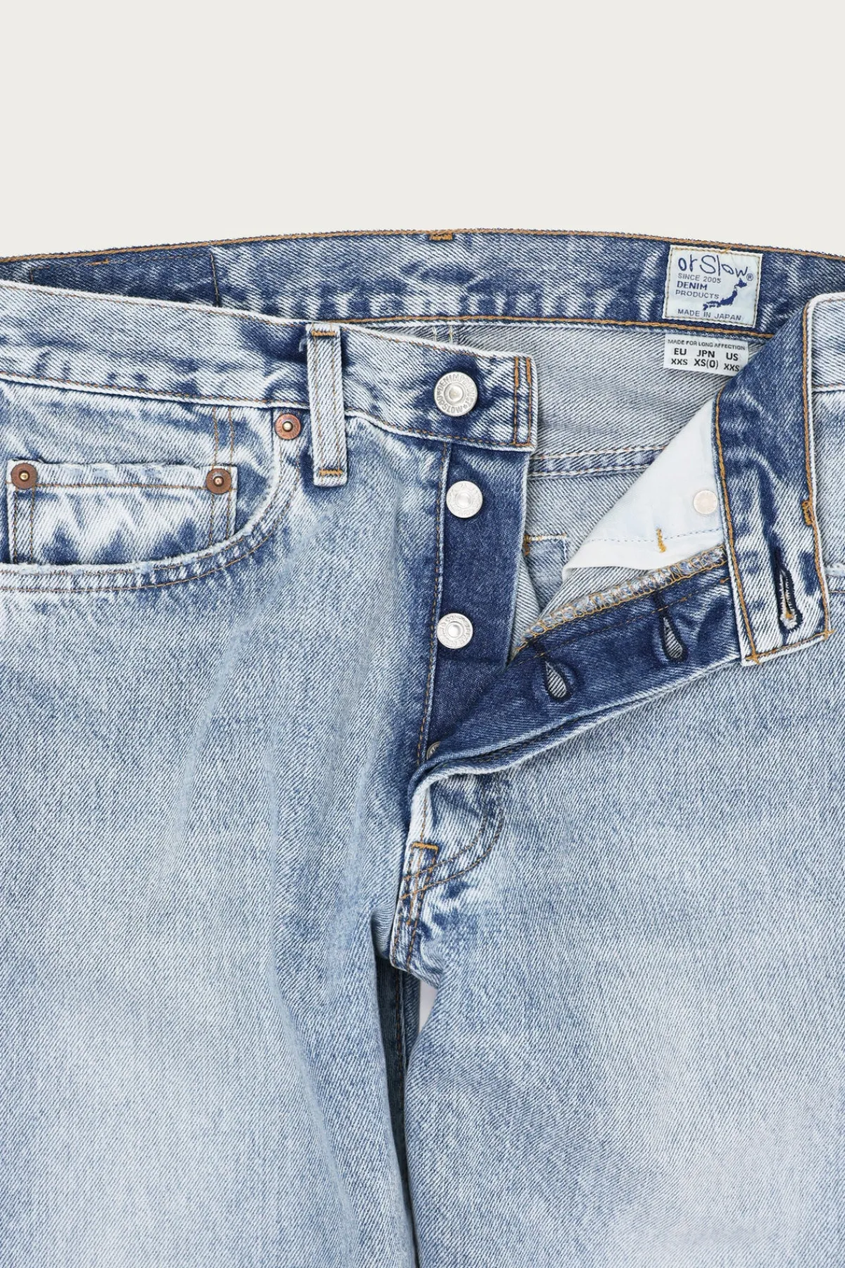 orSlow 105 Standard Denim - 90's Sky Blue< Denim