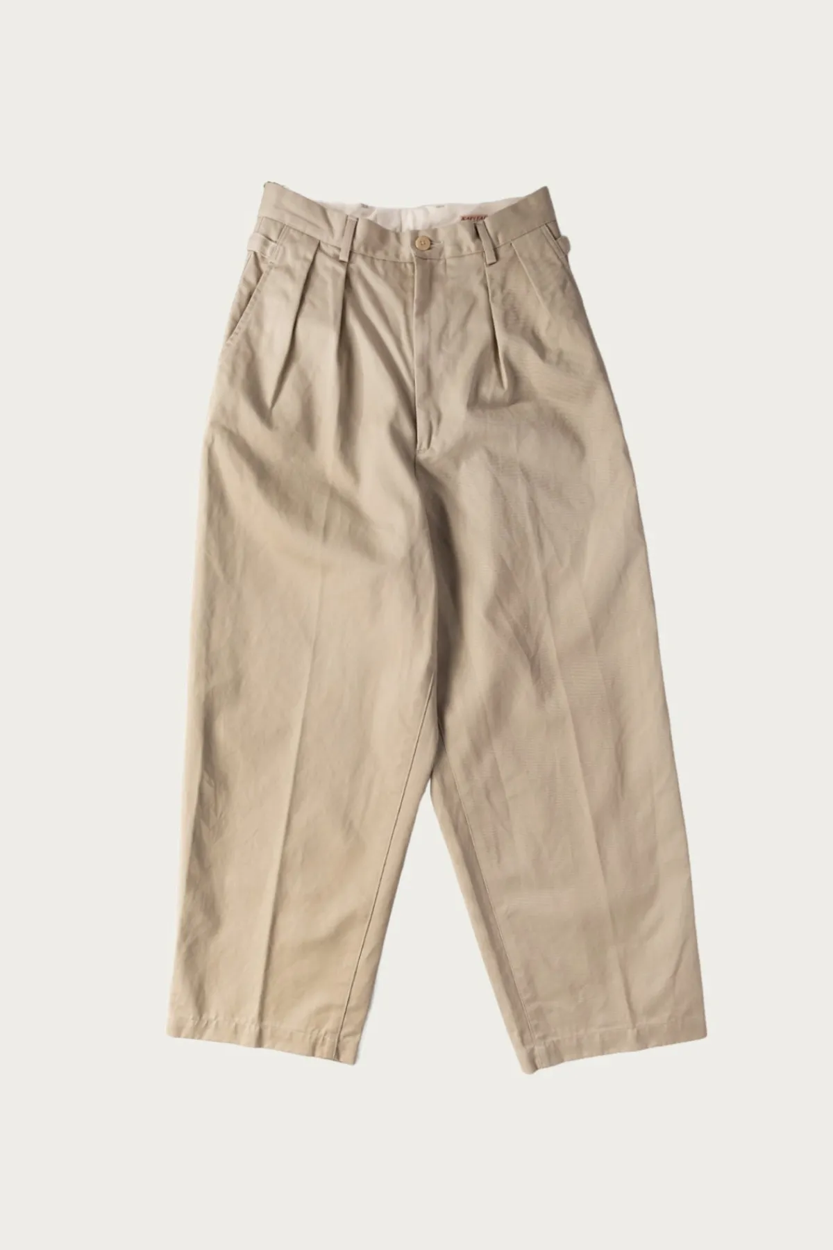 Kapital 36/2 Westpoint Chino ZOOT Trouser(Mens) - Beige< Pants