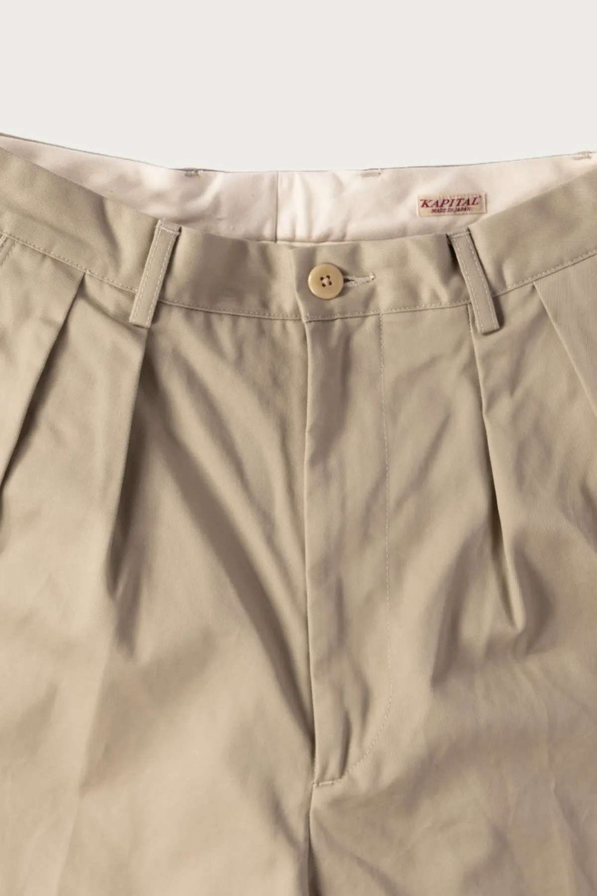 Kapital 36/2 Westpoint Chino ZOOT Trouser(Mens) - Beige< Pants