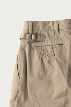 Kapital 36/2 Westpoint Chino ZOOT Trouser(Mens) - Beige< Pants