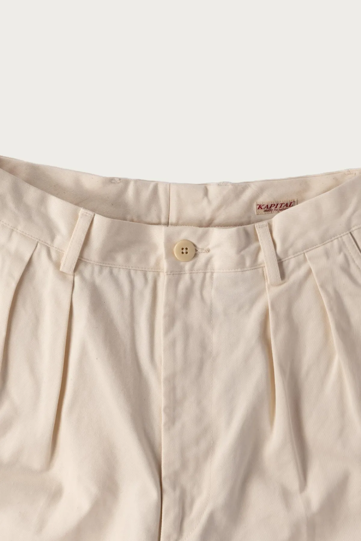 Kapital 36/2 Westpoint Chino ZOOT Trouser(Mens) - Natural< Pants