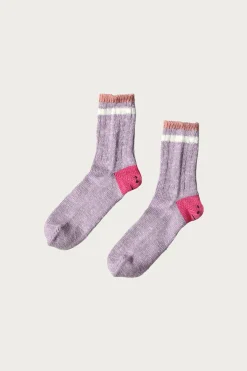 Kapital 60 Yarns IVY RAINBOWY HAPPY HEEL-Hold Socks - Purple/Pink< Accessories