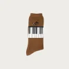 Kapital 84 Yarns PIANO Embroidery Socks - Brown< Accessories