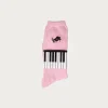 Kapital 84 Yarns PIANO Embroidery Socks - Pink< Accessories