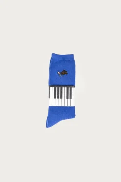 Kapital 84 Yarns PIANO Embroidery Socks - Blue< Accessories