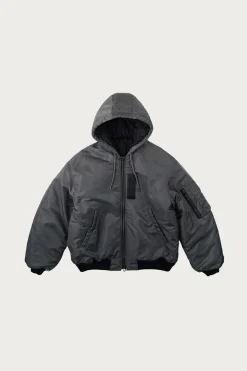 FrizmWORKS Active MA-1 Hooded Parka - Gun Metal< Coats, Jackets, And Vests