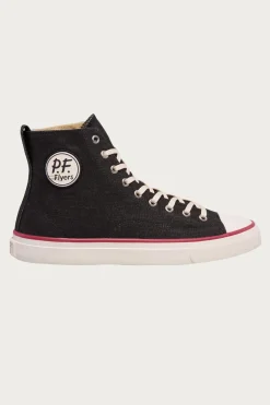 P.F. Flyers All-American Hi - Black/Crimson< Footwear
