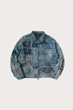 Kapital BORO ZIP UP Blouson (VIRGIN MARY) - Indigo< Coats, Jackets, And Vests