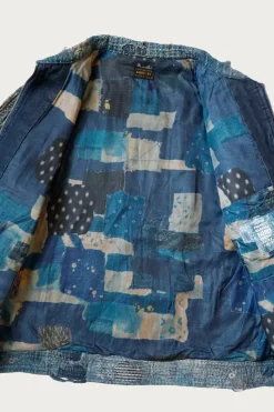 Kapital BORO ZIP UP Blouson (VIRGIN MARY) - Indigo< Coats, Jackets, And Vests