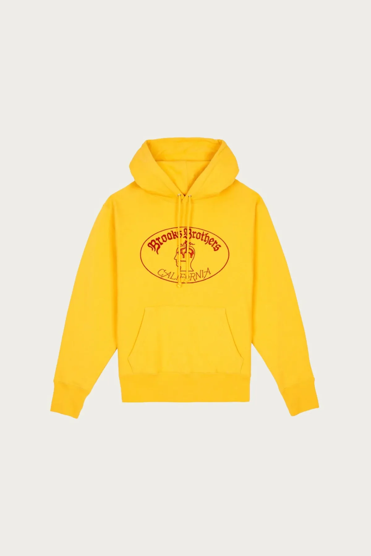 Brain Dead x Brooks Brothers California Logo Hoodie - Yellow< Tees And Sweats