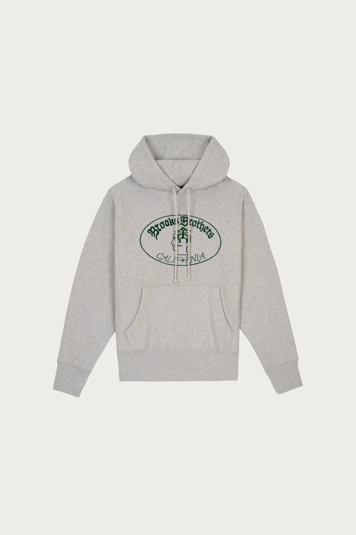 Brain Dead x Brooks Brothers California Logo Hoodie - Heather Gray< Tees And Sweats