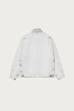 Carhartt Work In Progress Chalk Wash OG Detroit Jacket - Black/Black< Coats, Jackets, And Vests