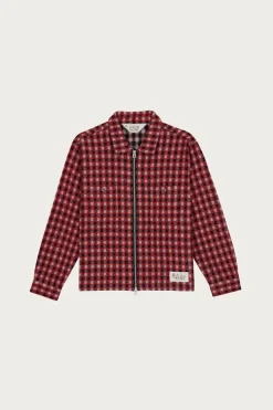 Brain Dead Check Mate Flannel Zip Shirt - Black/Multi< Shirts