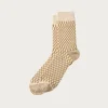 Rototo Checkerboard Pattern Socks - Khaki< Accessories