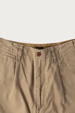 Kapital Chino High Waisted NIME Pants (CACTUS Embroidery) - Beige< Pants
