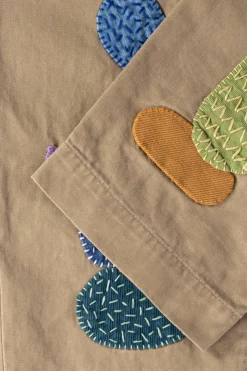 Kapital Chino High Waisted NIME Pants (CACTUS Embroidery) - Beige< Pants