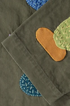 Kapital Chino High Waisted NIME Pants (CACTUS Embroidery) - Khaki< Pants