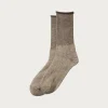 Rototo City Socks - Gray/Dark Brown< Accessories