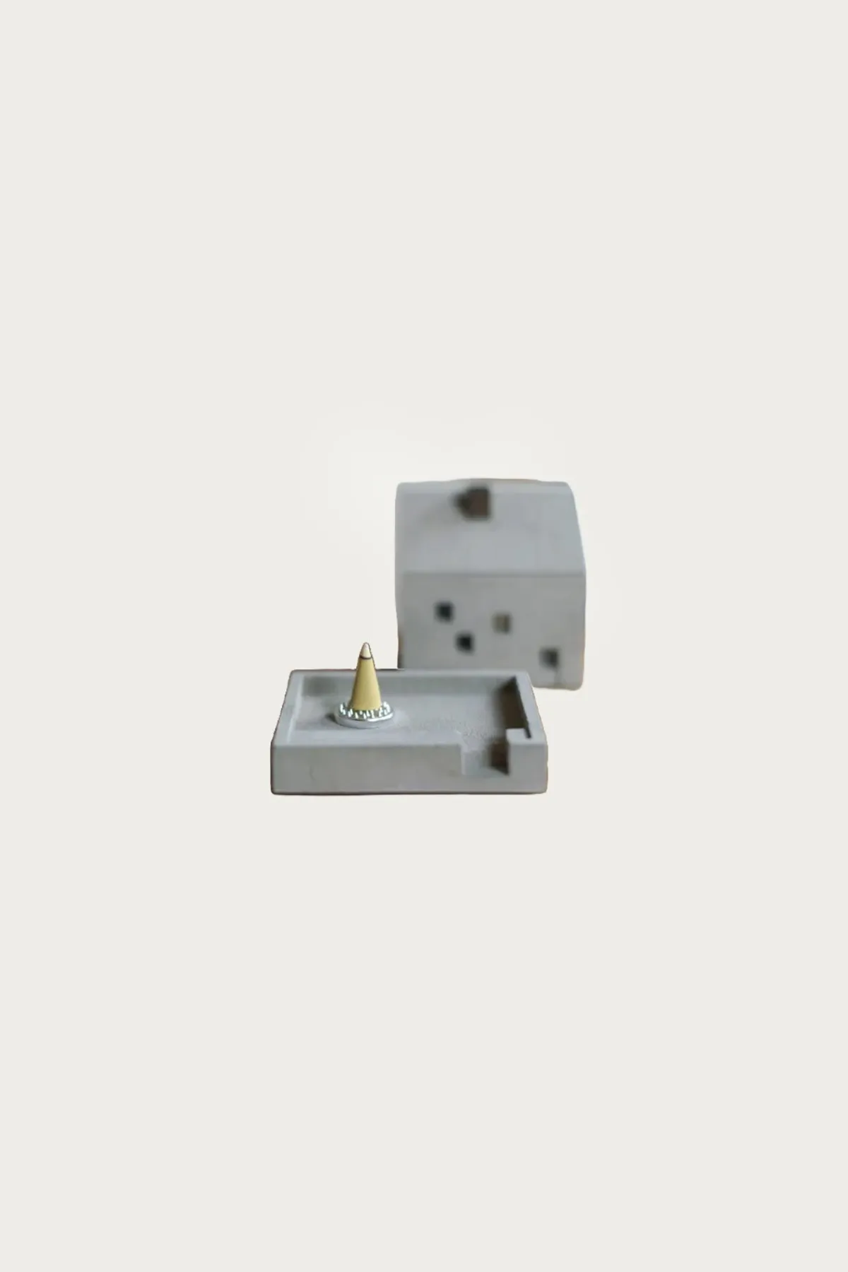 Pull Push Cottage Incense Pot - Natural< Homegoods