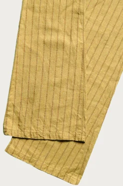 Kapital Cotton Linen GIBSON Stripe 5P FRISKO - Gold< Pants