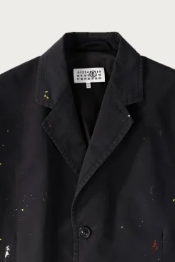 MM6 Maison Margiela Cotton Painter Jacket - Black< Coats, Jackets, And Vests