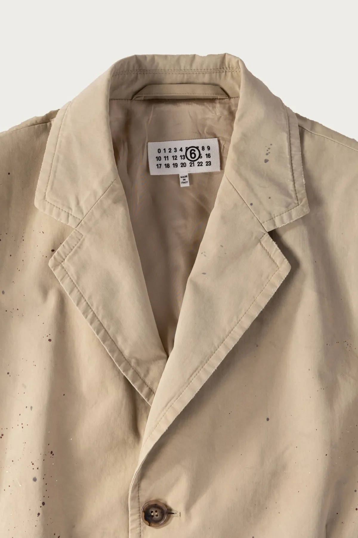 MM6 Maison Margiela Cotton Painter Jacket - Pink Beige< Coats, Jackets, And Vests