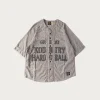 Kapital Cotton Wool GREAT KOUNTRY Baseball Shirt (KOUNTRY DREAM CATCH Remake) - Light Grey< Shirts