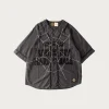 Kapital Cotton Wool GREAT KOUNTRY Baseball Shirt (KOUNTRY DREAM CATCH Remake) - Dark Grey< Shirts