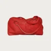 Kapital Crack Leather FARGO Bag (BONE PALM) - Red< Accessories