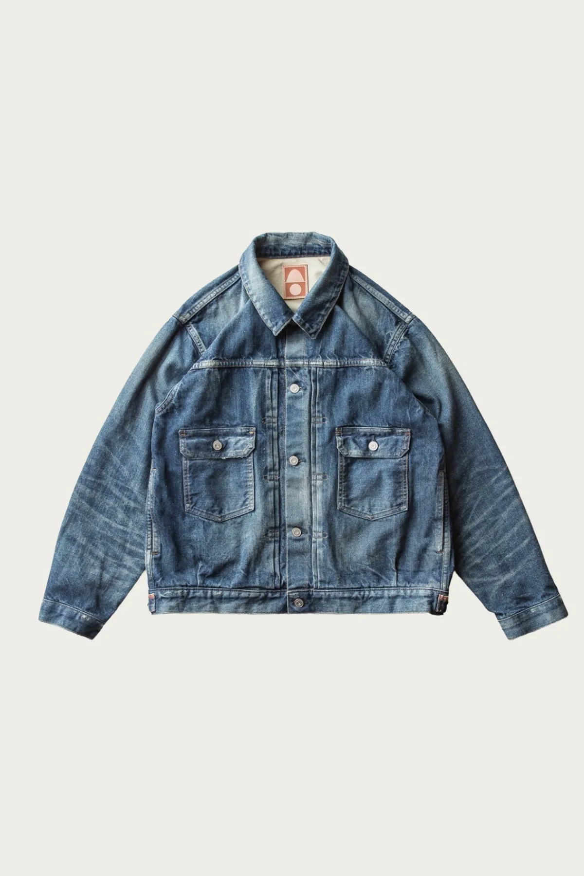 Cottle C.T.L. Neo Type 2nd Denim Jacket - Bengara (Indian Red) - Dark Indigo< Coats, Jackets, And Vests