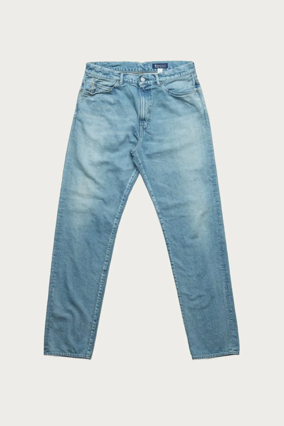 Cottle C.T.L. Straight Denim Pants - Bengara (Indian Red) - Light Indigo< Pants