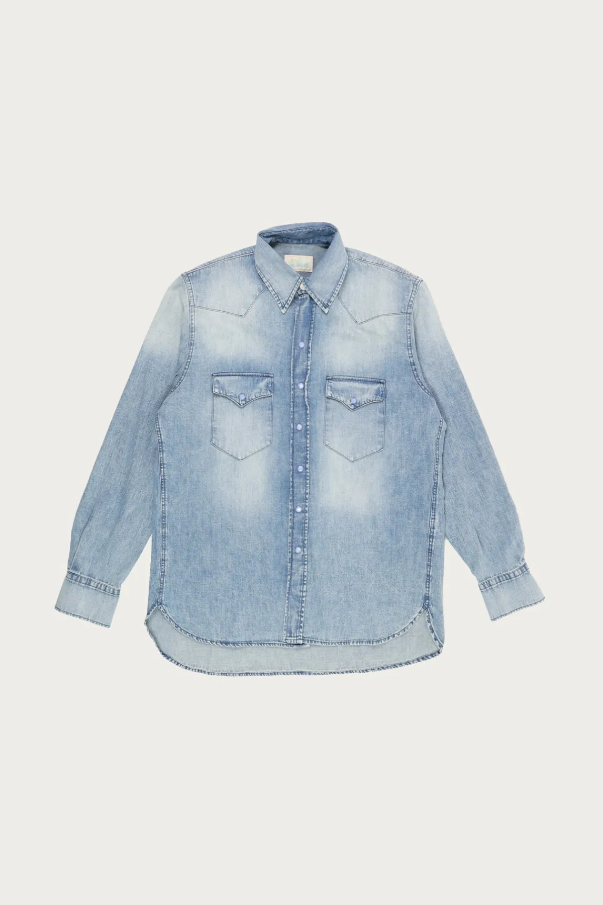 Wythe Denim Pearlsnap Shirt - Washed Indigo< Shirts