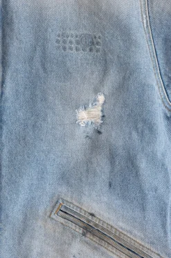 MM6 Maison Margiela Denim Zip Jacket - Worn< Coats, Jackets, And Vests