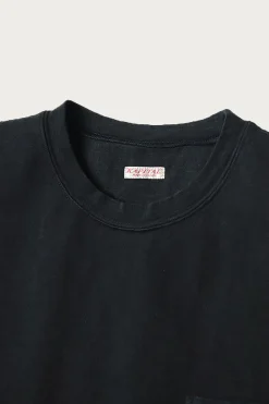 Kapital 16/-Dense Jersey Butterfly Concho Pocket T - Black< Tees And Sweats