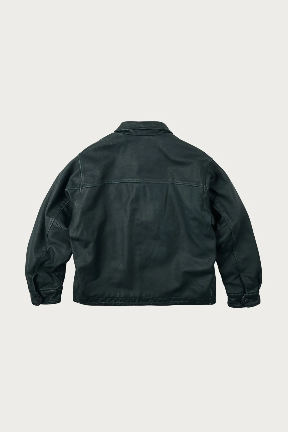 FrizmWORKS Destroyed Cowhide Leather Jacket - Washed Olive< Coats, Jackets, And Vests