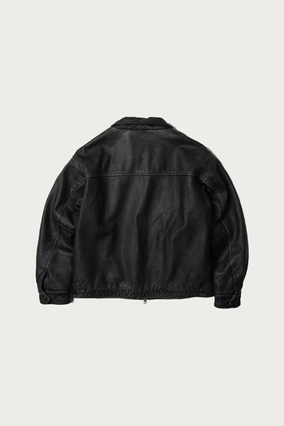 FrizmWORKS Destroyed Cowhide Leather Jacket - Washed Black< Coats, Jackets, And Vests