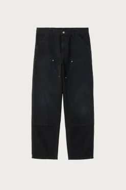 Carhartt Work In Progress Double Knee Pant - Black Stone Canvas< Pants