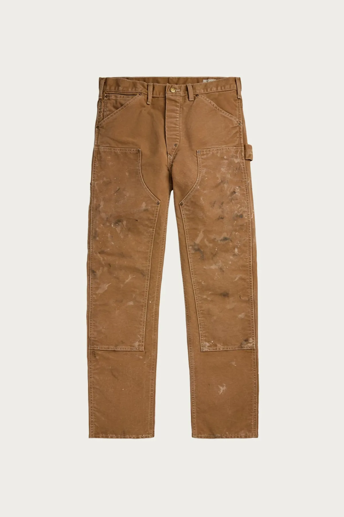 RRL Engineer Fit Distressed Carpenter Pant - Khaki< Pants