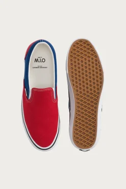 Vans Engineered Garments x OTW Slip-On 98 - Red/Navy< Footwear