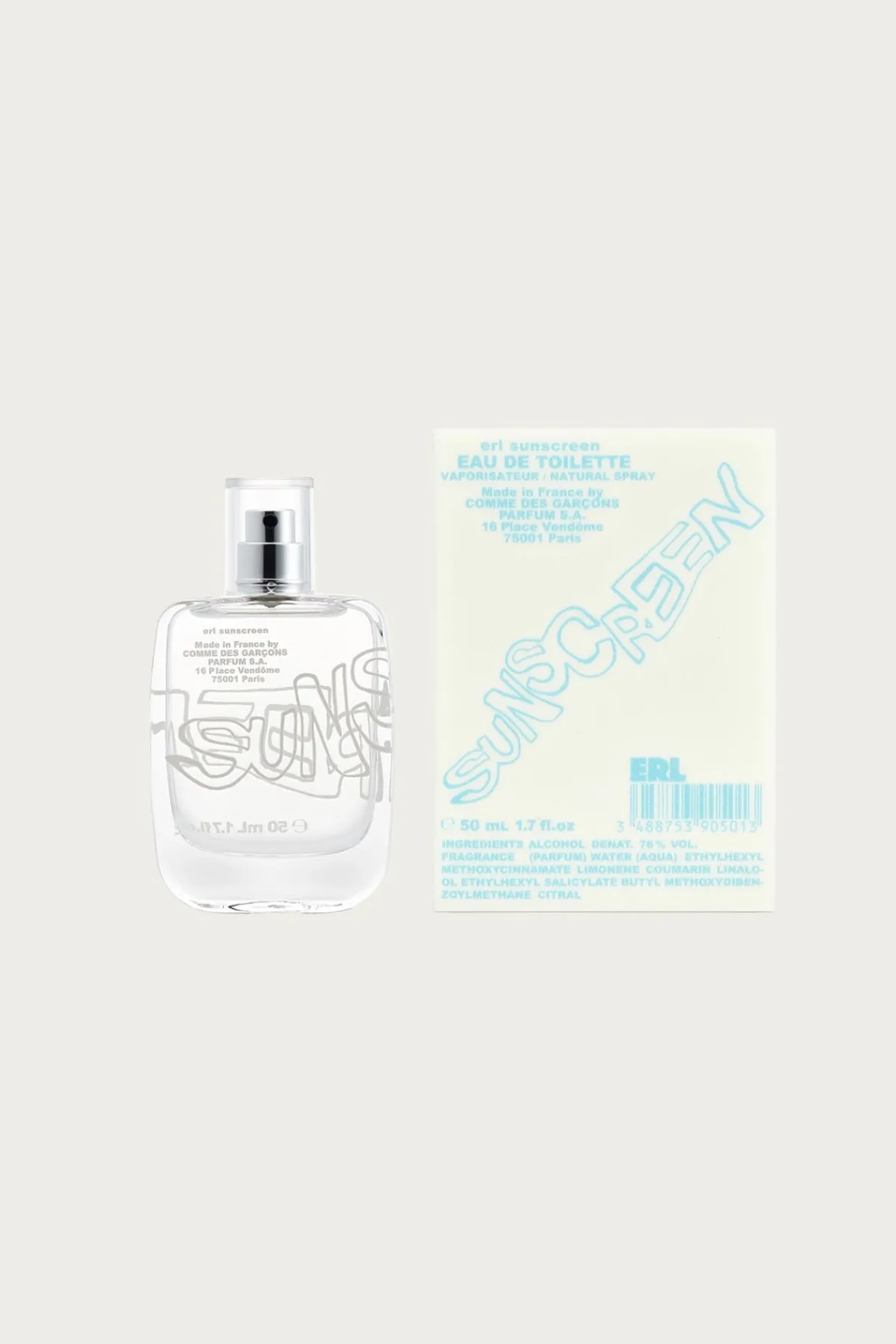 Comme des Garçons PARFUMS ERL SUNSCREEN Eau De Toilette - 50ml Natural Spray< Apothecary