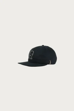 Brain Dead Extended Strap 6 Panel Logohead Hat - Black< Accessories