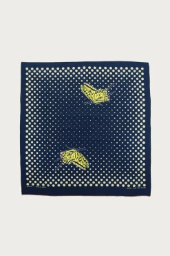 Kapital Fastcolor Selvedge Bandana Coco Swallowtail - Navy< Accessories
