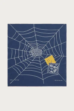Kapital Fastcolor Selvedge Bandanna (SPIDER PECKISH RAINBOWY) - Navy< Accessories