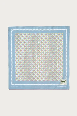 Kapital Fastcolor Selvedge Bandanna (SKULL & FLOWER) - Sax< Accessories