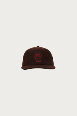 Brain Dead Flannel Logo Head 6 Panel Hat - Brown< Accessories