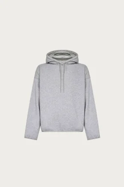 MM6 Maison Margiela Flat Hem Hoodie - Heather Grey< Tees And Sweats